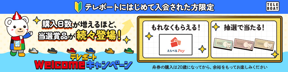 テレボートWelcomeキャンペーン実施中！