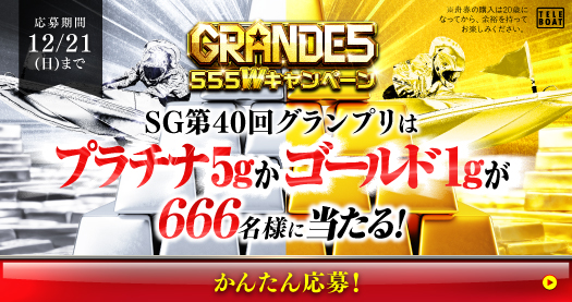 【テレボート会員限定】GRANDE5 555Wキャンペーン 開催中!